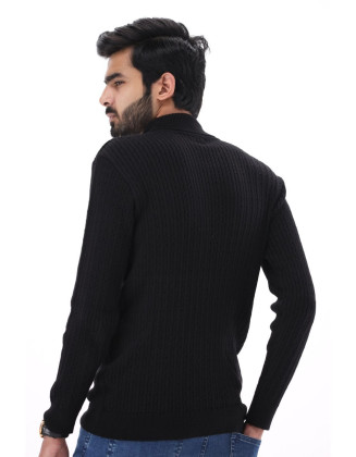 Black high neck sweater level men