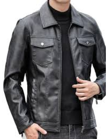 Slim Fit Leather Jacket