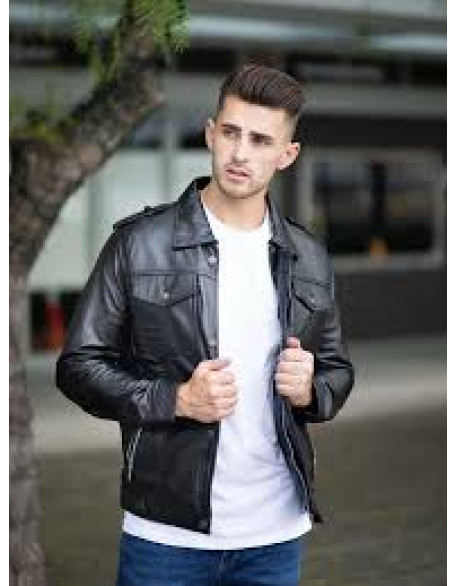 Slim Fit Leather Jacket