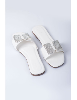 Women's White Slippers