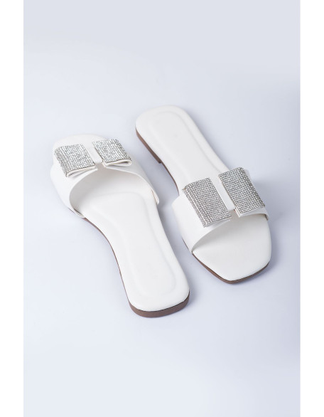 Women's White Slippers