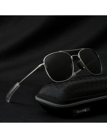 Silver Black Men Sunglasses NightFire 