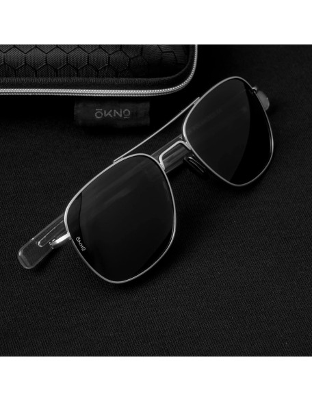 Silver Black Men Sunglasses NightFire 