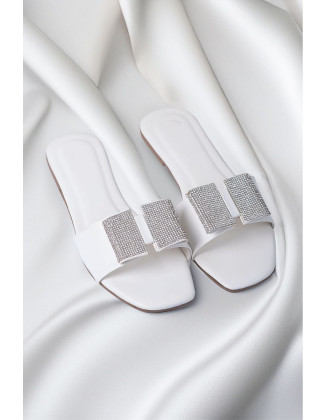 Women's White Slippers