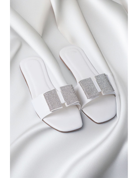 Women's White Slippers