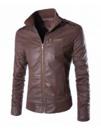 Men's PU Motorcycle Leather Jacket 