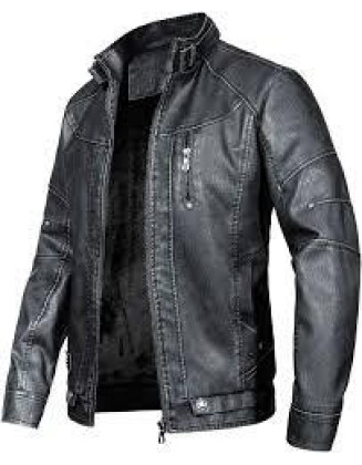 Men's PU Motorcycle Leather Jacket 