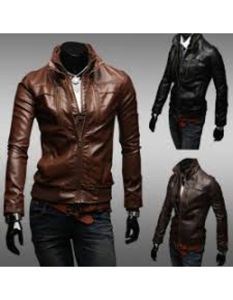 Slim Fit Leather Jacket